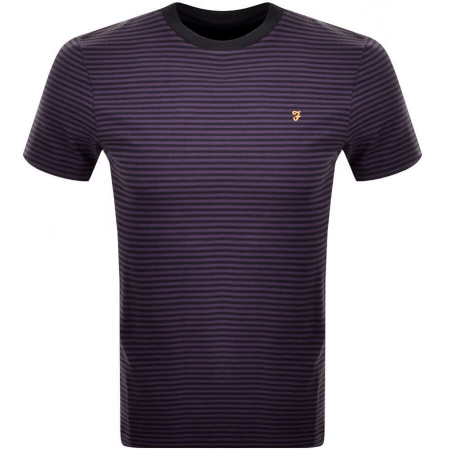 Alternative Image for ProductFarah Vintage Daytona Stripe T Shirt Purple1