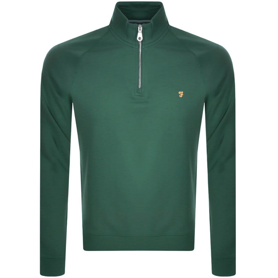 Alternative Image for ProductFarah Vintage Jim Half Zip Sweatshirt Green1