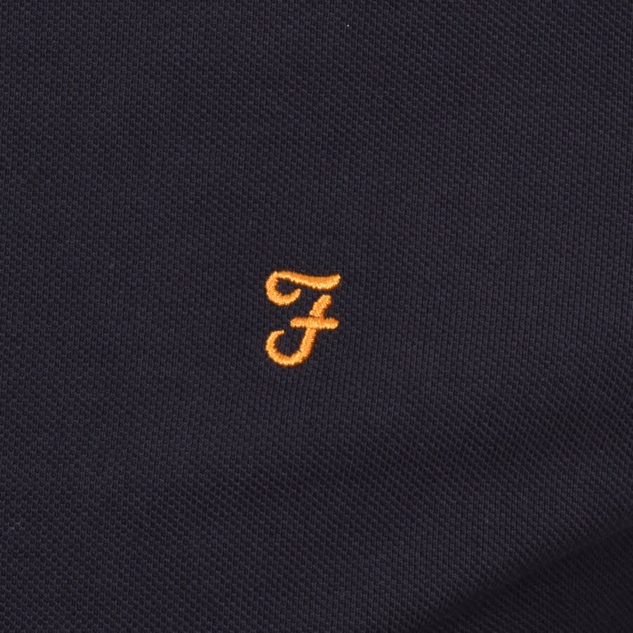 Alternative Image for ProductFarah Vintage Ricky Long Sleeve Polo T Shirt Navy3