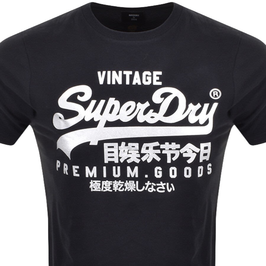 Alternative Image for ProductSuperdry Tonal Logo T Shirt Navy2