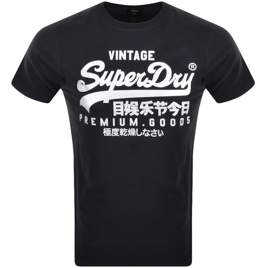 Alternative Image for ProductSuperdry Tonal Logo T Shirt Navy1