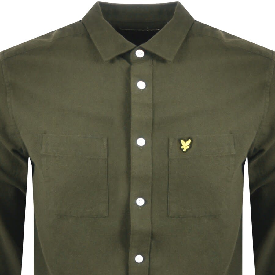 Alternative Image for ProductLyle And Scott Brushed Twill Long Sleeve Shirt Gre2