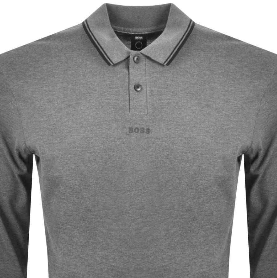 Alternative Image for ProductBOSS PChup Long Sleeve Polo T Shirt Grey2
