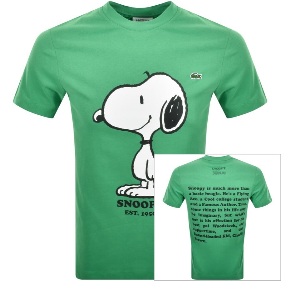 Alternative Image for ProductLacoste X Peanuts Logo T Shirt Green1