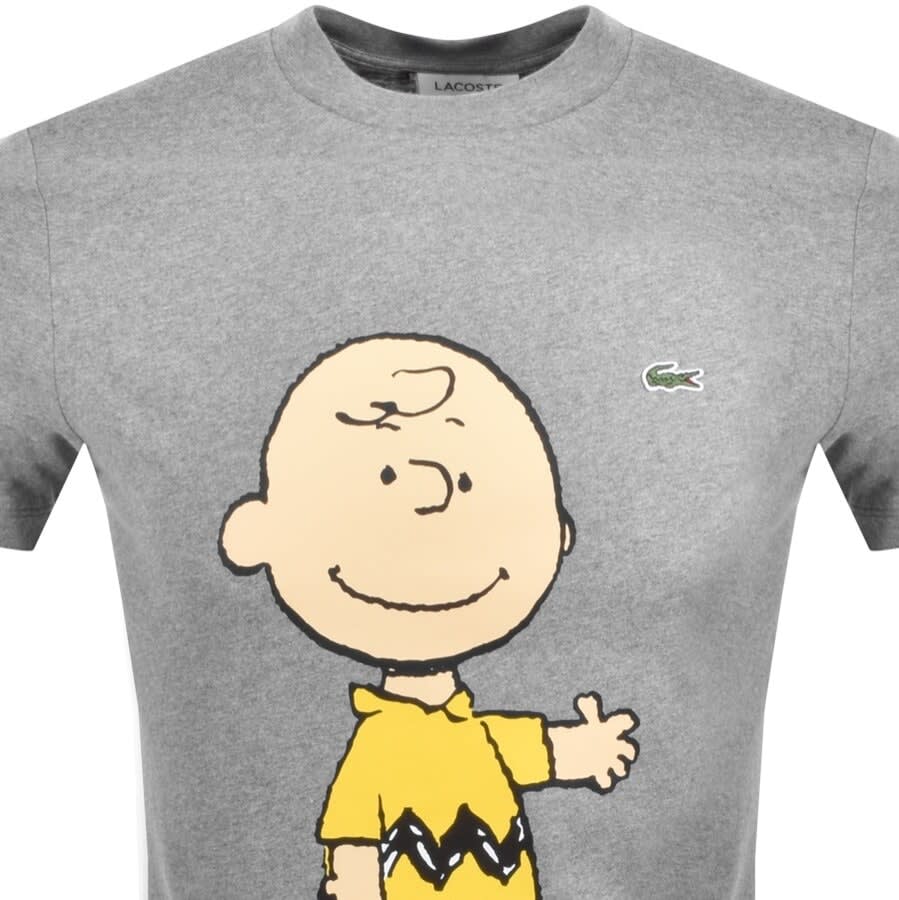 Alternative Image for ProductLacoste X Peanuts Logo T Shirt Grey2