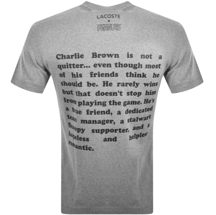 Alternative Image for ProductLacoste X Peanuts Logo T Shirt Grey3