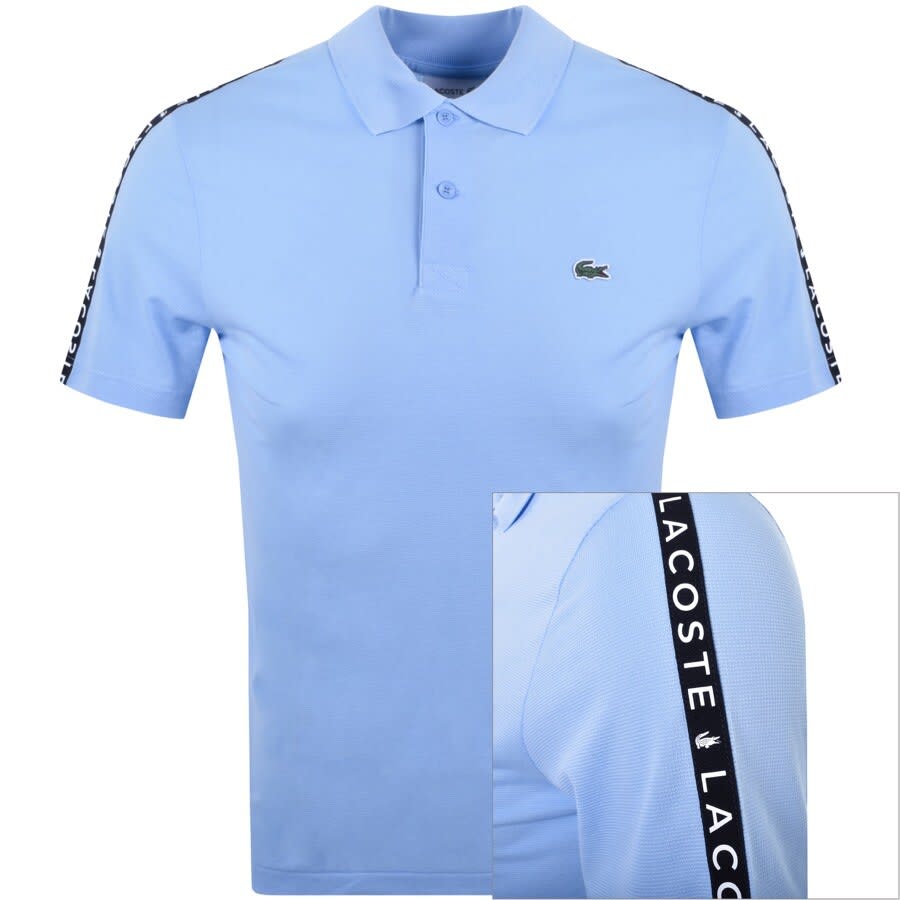 Alternative Image for ProductLacoste Taped Logo Polo T Shirt Blue1