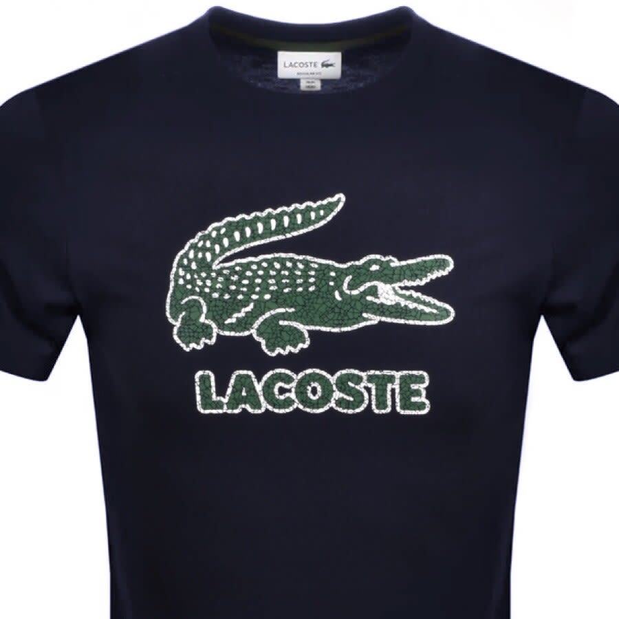 Alternative Image for ProductLacoste Crew Neck Logo T Shirt Navy2