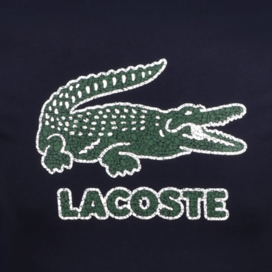 Alternative Image for ProductLacoste Crew Neck Logo T Shirt Navy3