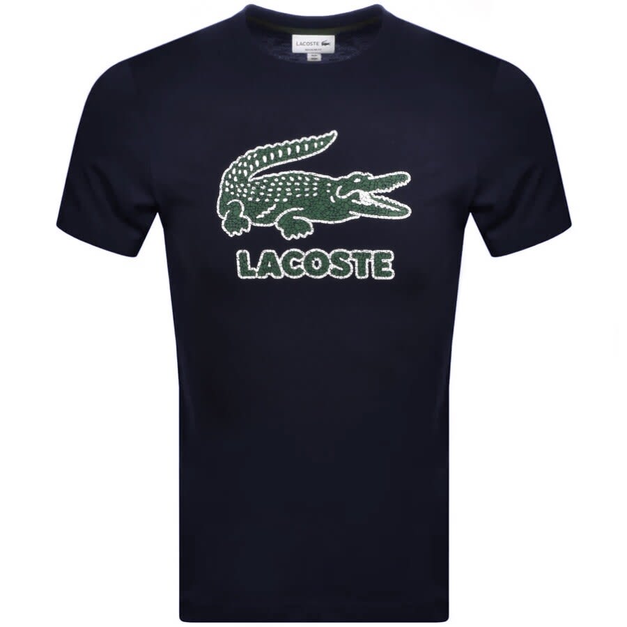 Alternative Image for ProductLacoste Crew Neck Logo T Shirt Navy1