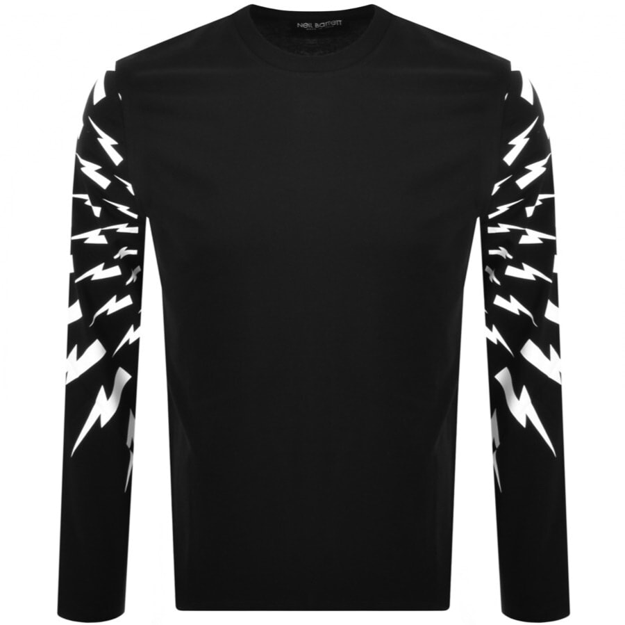 Alternative Image for ProductNeil Barrett Thunderbolt Long Sleeve T Shirt Black1