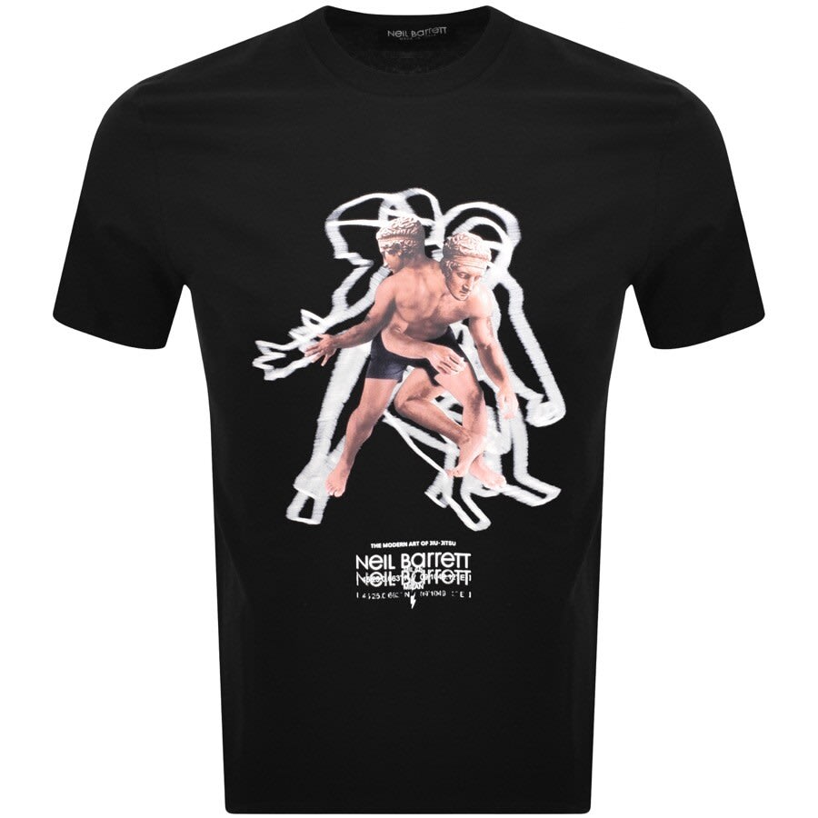 Alternative Image for ProductNeil Barrett Modern Art T Shirt Black1