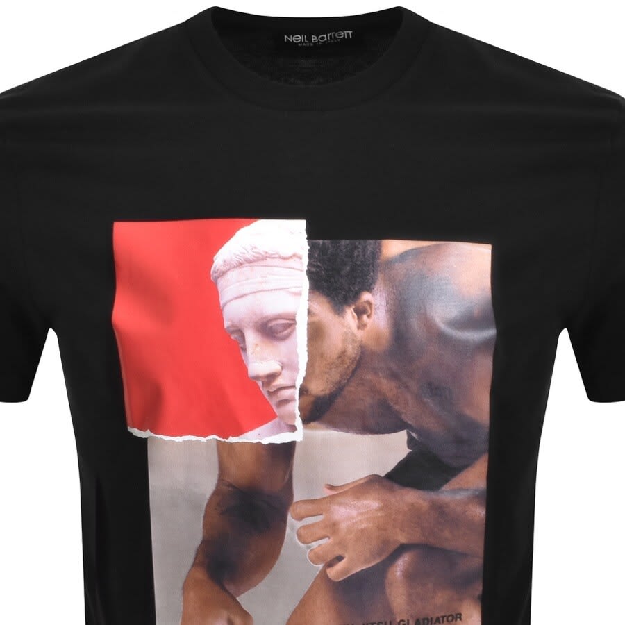 Alternative Image for ProductNeil Barrett Marble On Skin T Shirt Black2