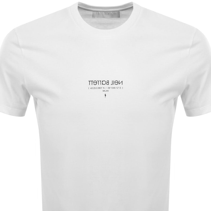 Alternative Image for ProductNeil Barrett Coordina Logo T Shirt White2