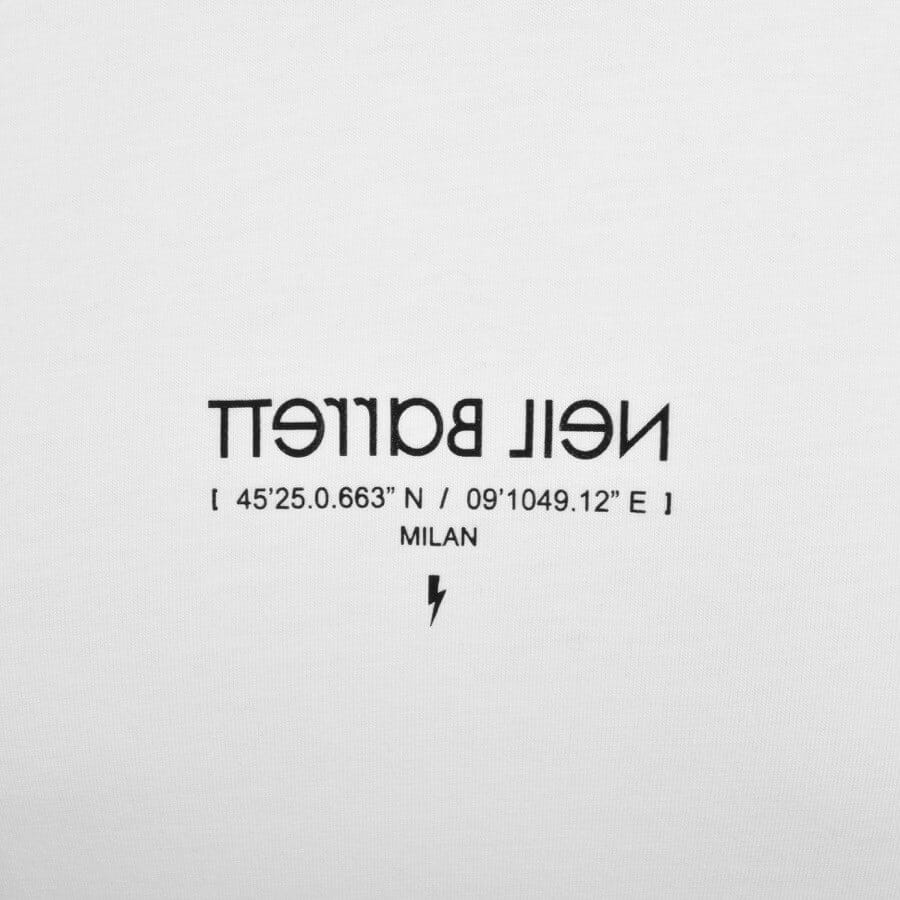 Alternative Image for ProductNeil Barrett Coordina Logo T Shirt White3