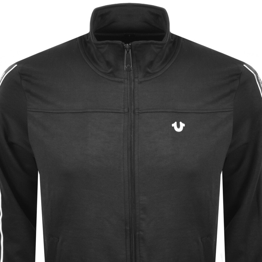 Alternative Image for ProductTrue Religion Logo Full Zip Sweatshirt Black2