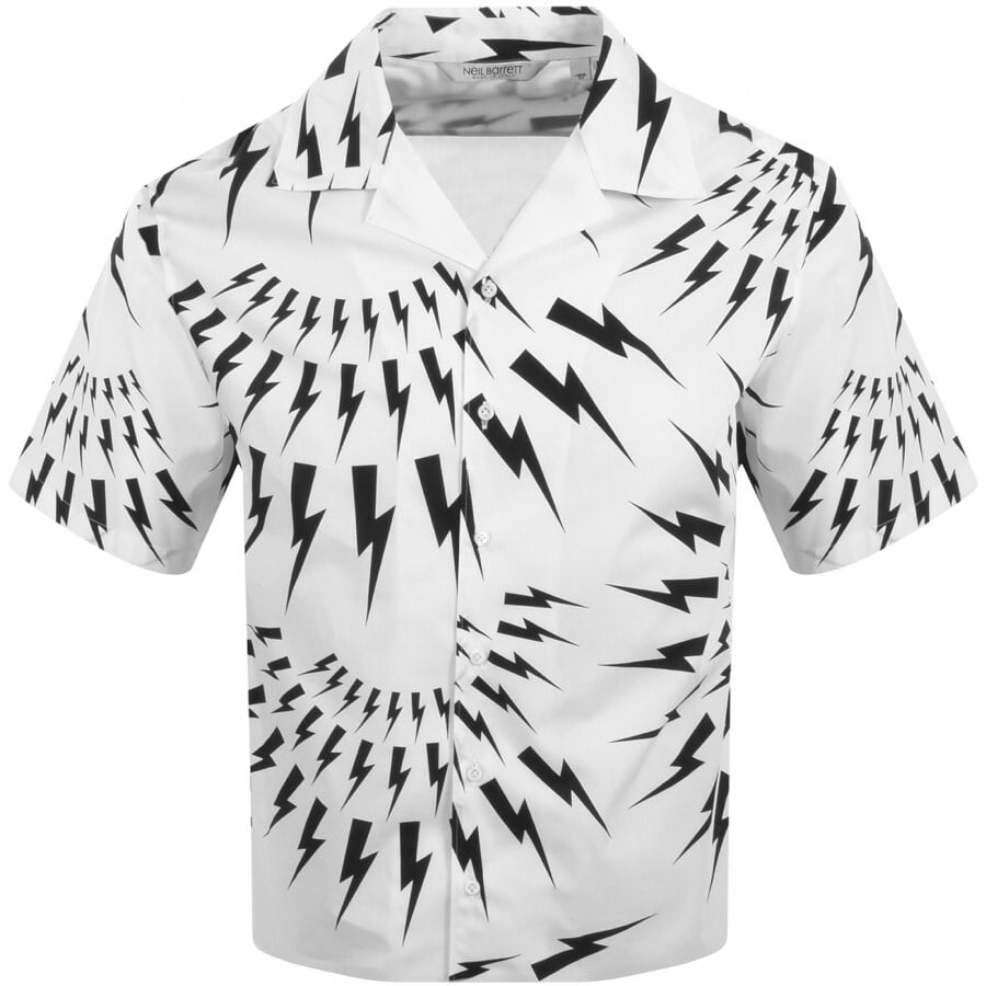 Alternative Image for ProductNeil Barrett Short Sleeve Crazy Bolts Shirt White1