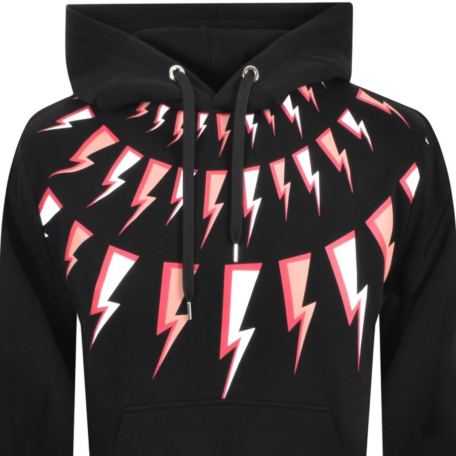 Alternative Image for ProductNeil Barrett Comic Bolts Hoodie Black2