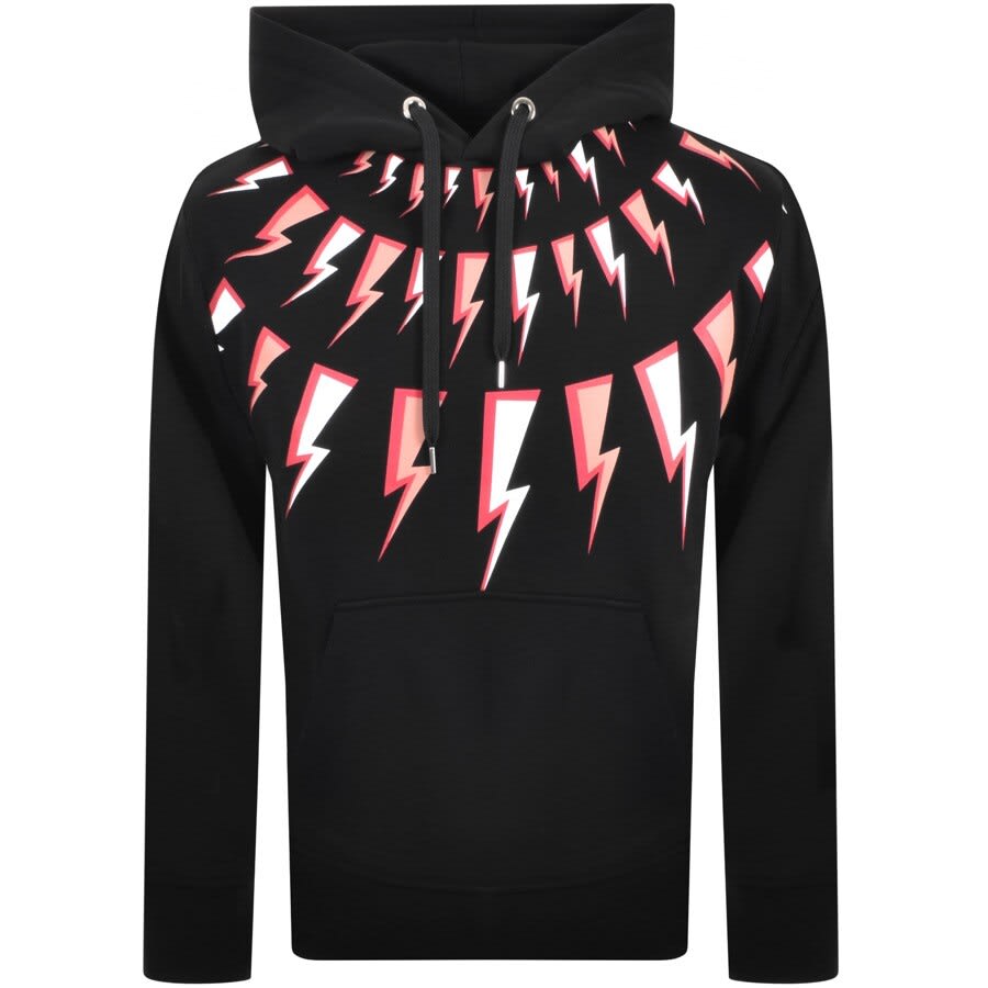 Alternative Image for ProductNeil Barrett Comic Bolts Hoodie Black1