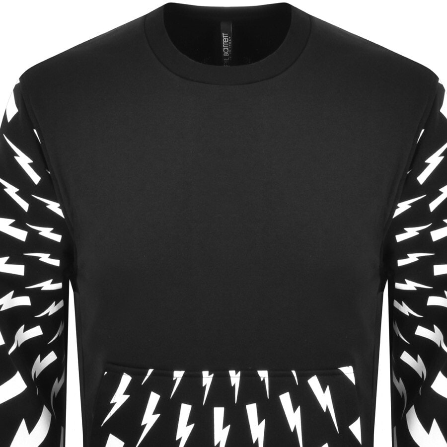 Alternative Image for ProductNeil Barrett Fair Isle Thunderbolt Sweatshirt Blac2
