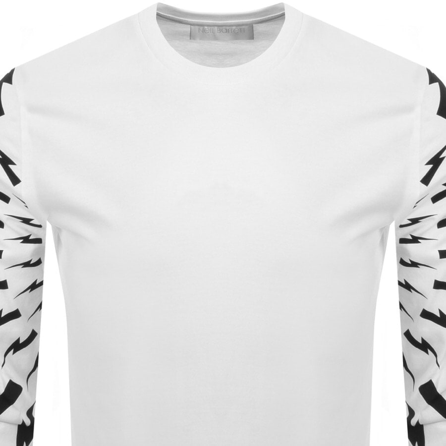 Alternative Image for ProductNeil Barrett Thunderbolt Long Sleeve T Shirt White2