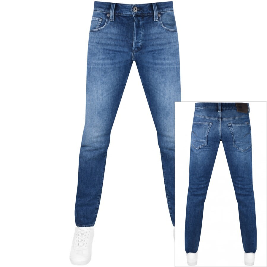 Alternative Image for ProductG Star Raw 3301 Straight Tapered Jeans Blue1