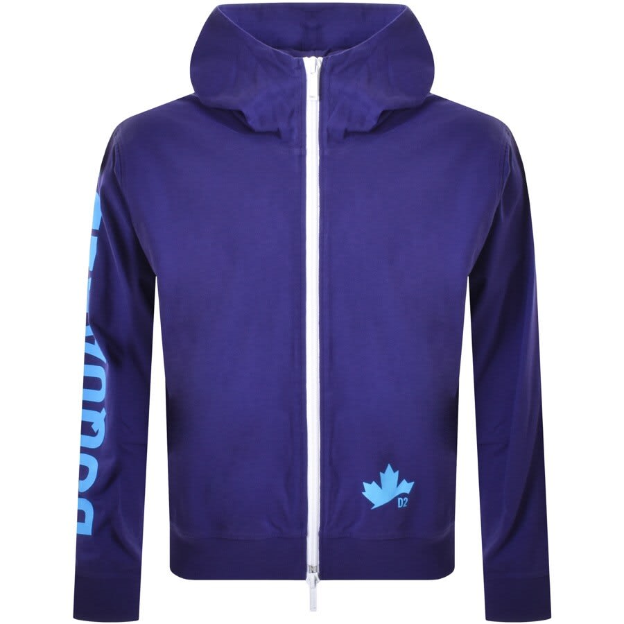 Alternative Image for ProductDSQUARED2 Full Zip Logo Hoodie Purple1