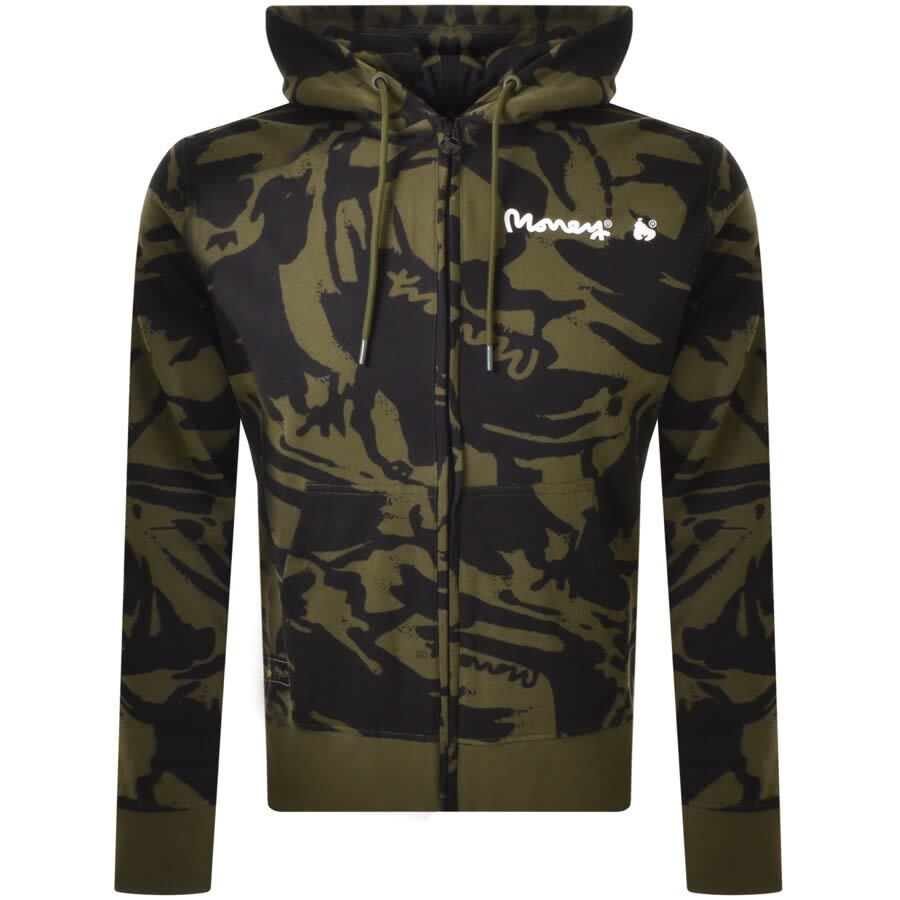 Alternative Image for ProductMoney Camouflage Full Zip Hooded Tracksuit Green2