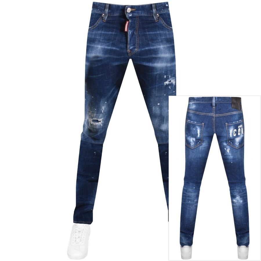 DSQUARED2 Icon Spray Cool Guy Jeans Blue