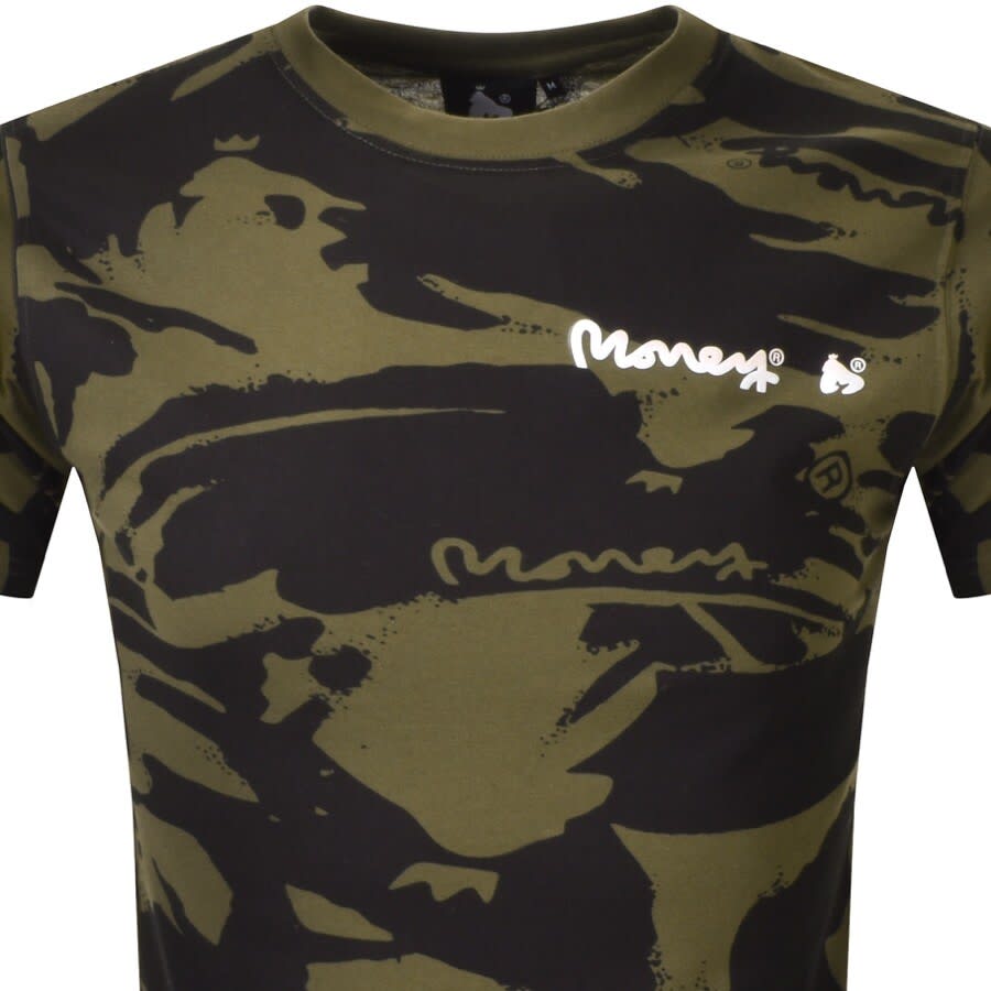 Alternative Image for ProductMoney Swish Camouflage T Shirt Green2