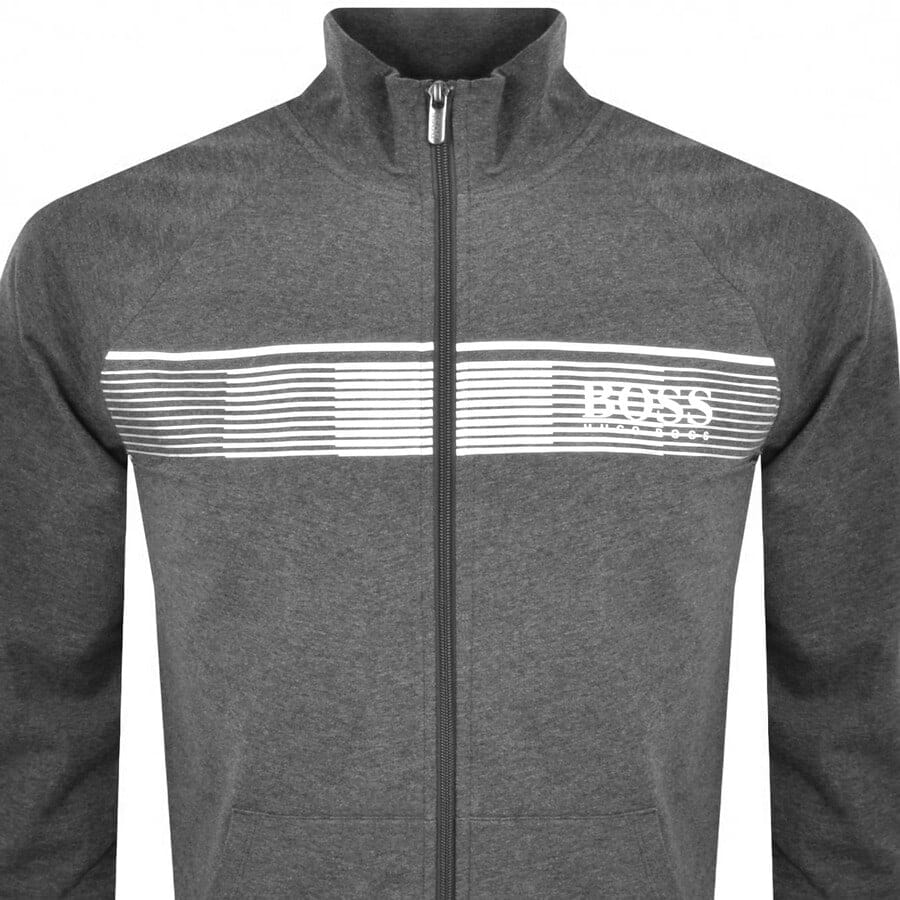 Alternative Image for ProductBOSS Authentic Zip Sweatshirt Grey2