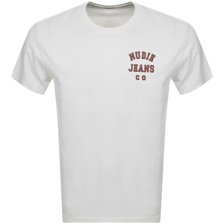 Alternative Image for ProductNudie Jeans Roy Logo T Shirt White1