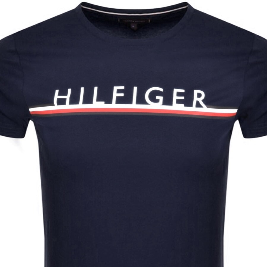 Alternative Image for ProductTommy Hilfiger Corp Stripe T Shirt Navy2