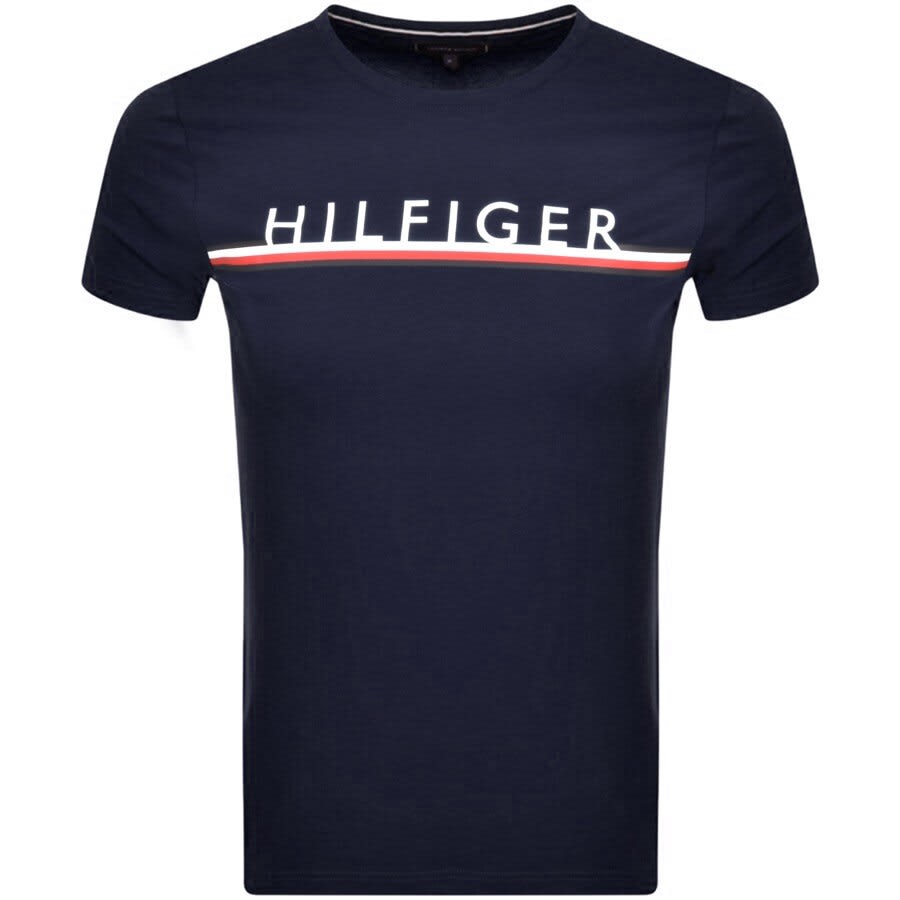 Alternative Image for ProductTommy Hilfiger Corp Stripe T Shirt Navy1