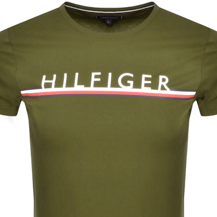 Alternative Image for ProductTommy Hilfiger Corp Stripe T Shirt Green2