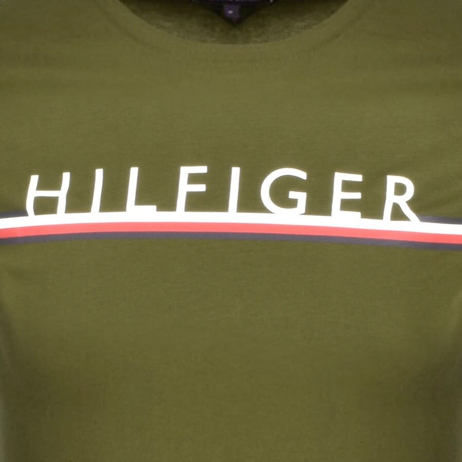 Alternative Image for ProductTommy Hilfiger Corp Stripe T Shirt Green3