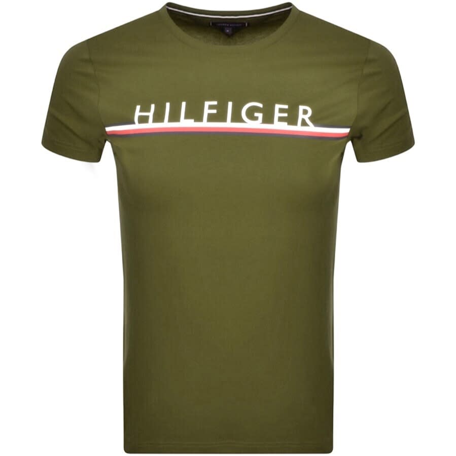 Alternative Image for ProductTommy Hilfiger Corp Stripe T Shirt Green1