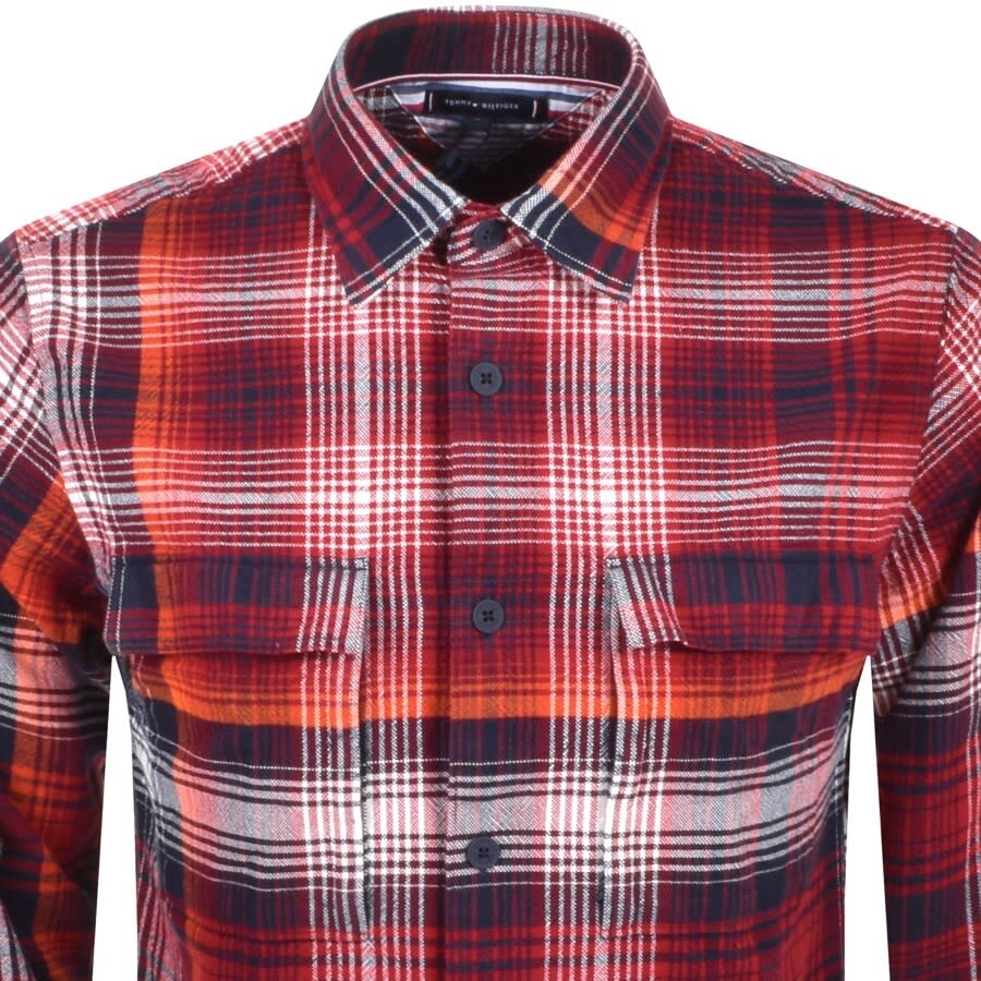 Alternative Image for ProductTommy Hilfiger Shadow Check Overshirt Red2