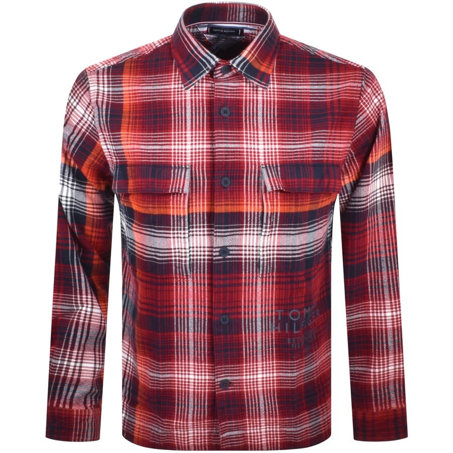 Alternative Image for ProductTommy Hilfiger Shadow Check Overshirt Red1