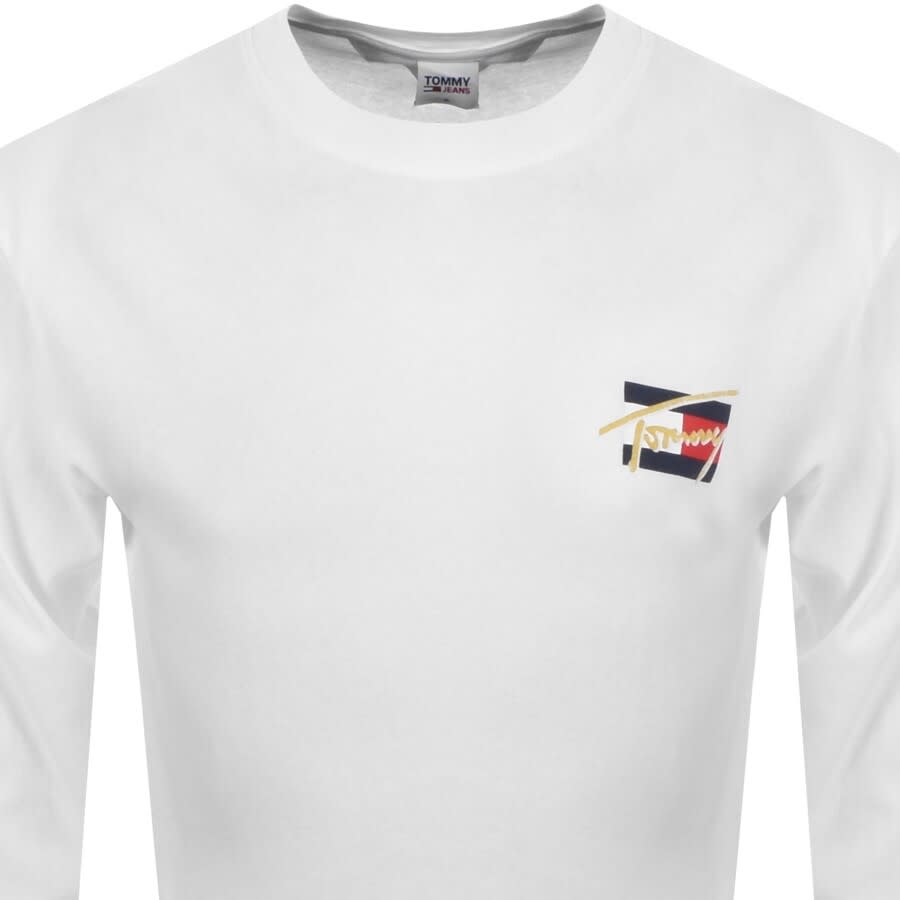 Alternative Image for ProductTommy Jeans Circular Long Sleeve T Shirt White2