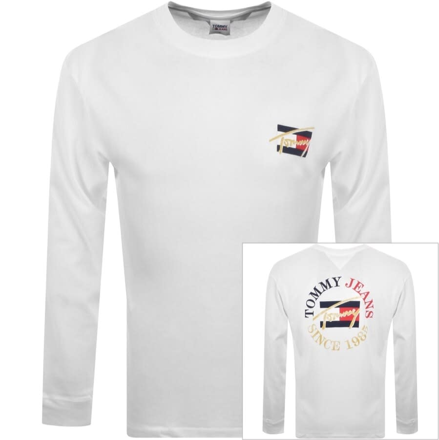 Alternative Image for ProductTommy Jeans Circular Long Sleeve T Shirt White1