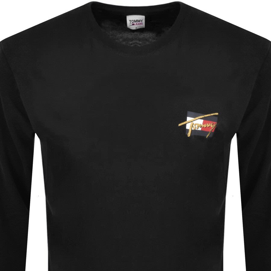 Alternative Image for ProductTommy Jeans Circular Long Sleeve T Shirt Black2