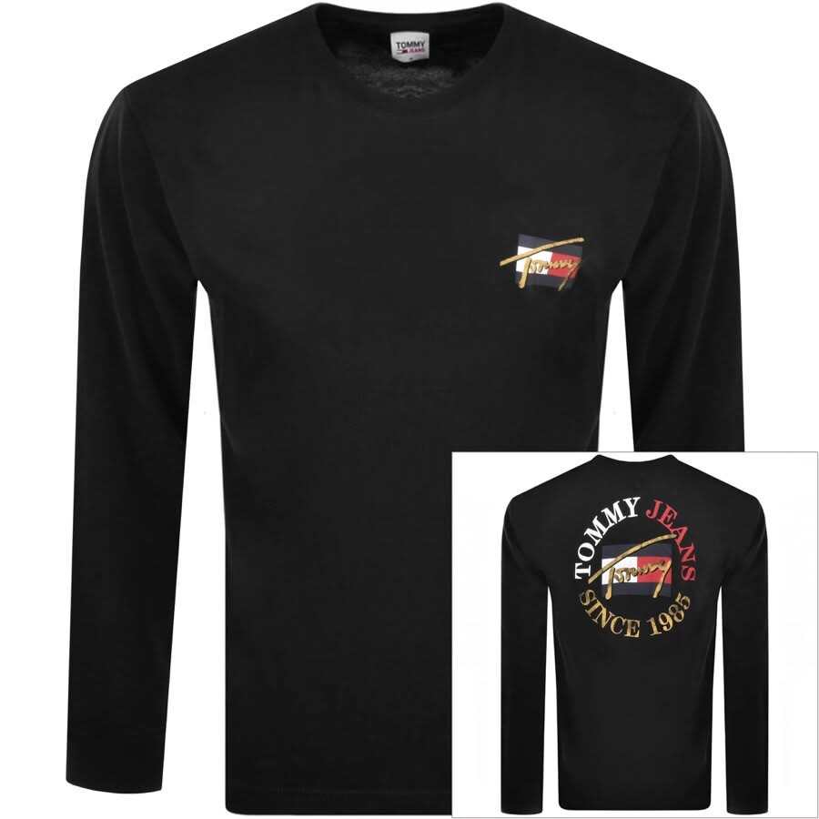 Alternative Image for ProductTommy Jeans Circular Long Sleeve T Shirt Black1
