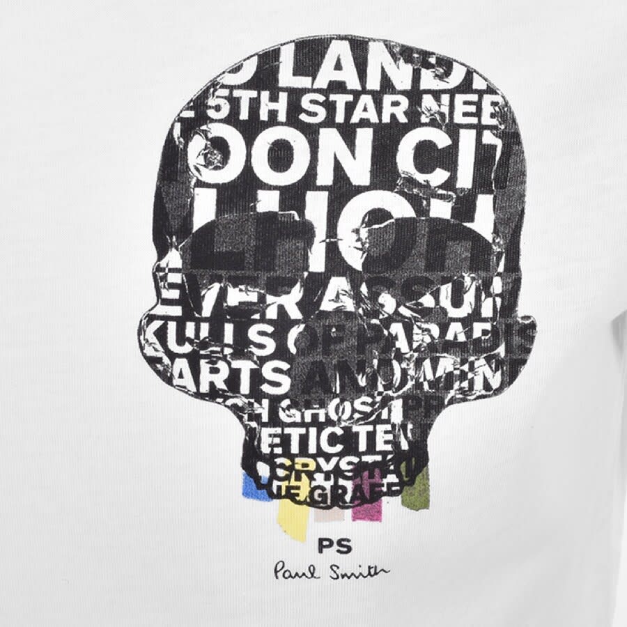 Alternative Image for ProductPS By Paul Smith Black Skull T Shirt White3