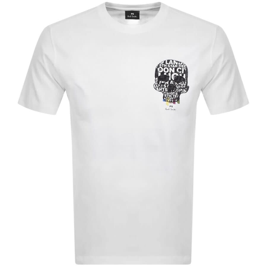 Alternative Image for ProductPS By Paul Smith Black Skull T Shirt White1