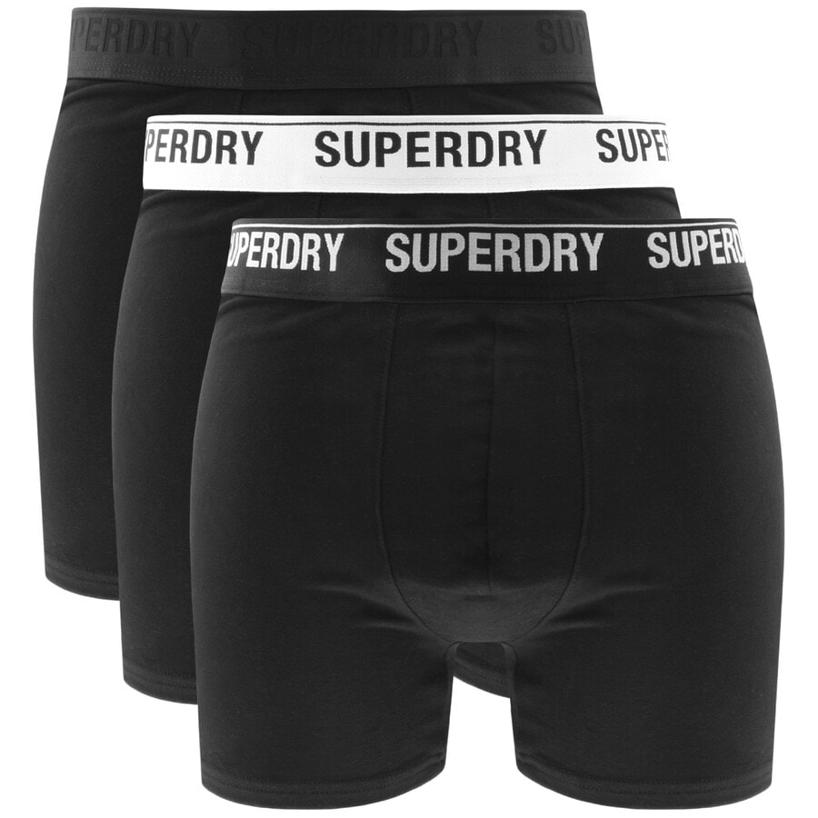 Alternative Image for ProductSuperdry Triple Pack Boxer Shorts Black1