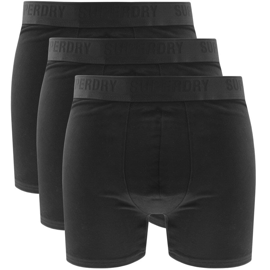 Alternative Image for ProductSuperdry Triple Pack Boxer Shorts Black1