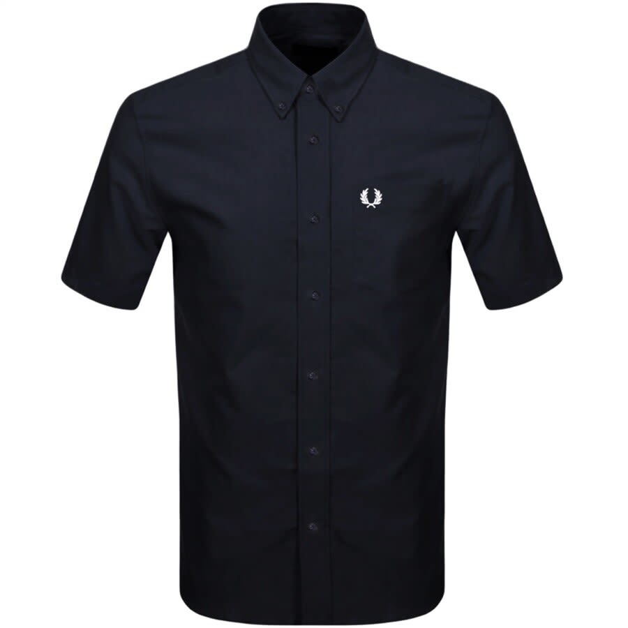 Fred Perry Oxford Short Sleeve Shirt Navy | Mainline Menswear