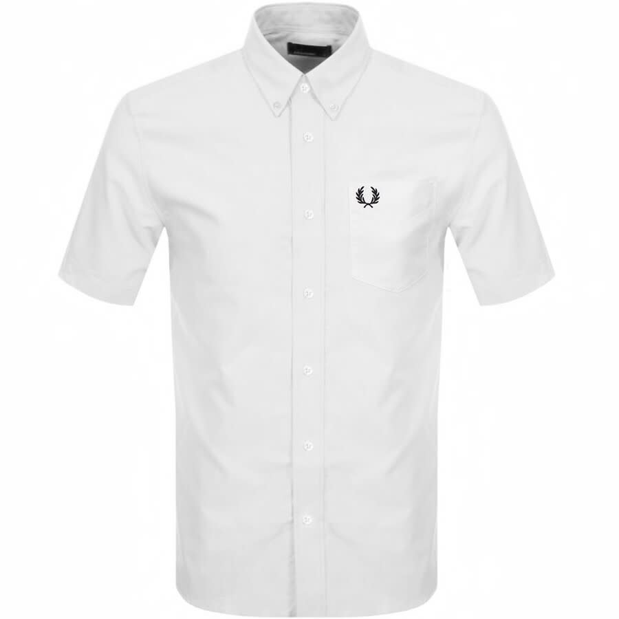 Fred Perry Printed Revere Collar Shirt in Black