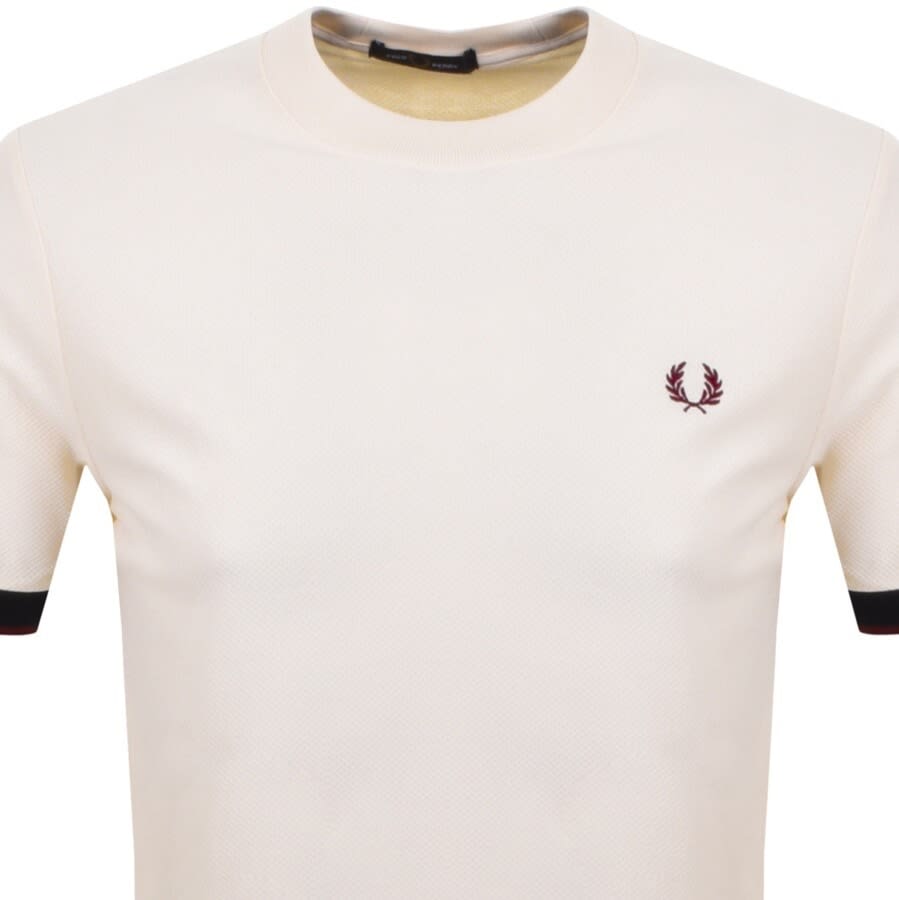 Alternative Image for ProductFred Perry Contrast Cuff T Shirt Cream2